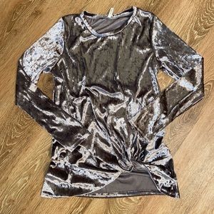 Velvet Long Sleeve Top